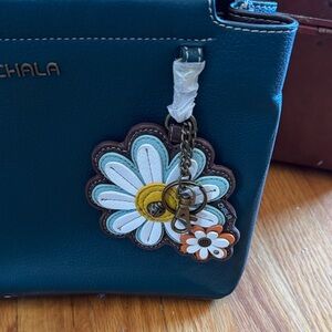 Chala Turquoise Satchel Bag with Daisy Charm